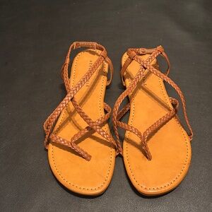 AEROSOLES Women's Brown Braided Sandals